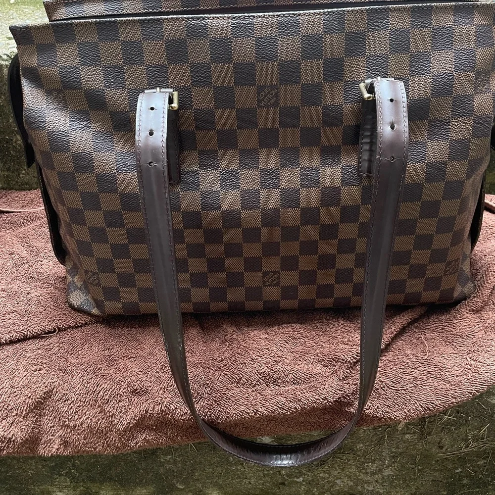Louis Vuitton Brown Checkered Tote - Picture 15 of 16